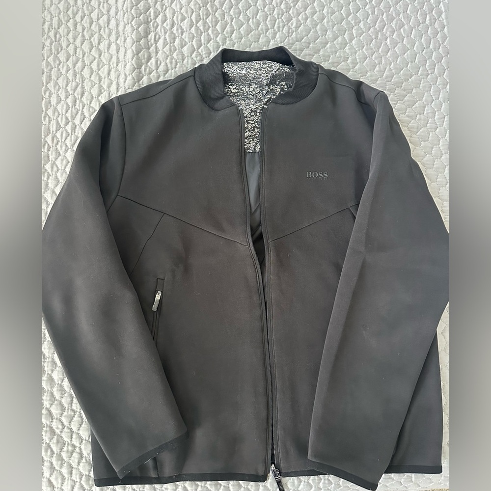 Boss Men's Charcoal Bomber Jacket